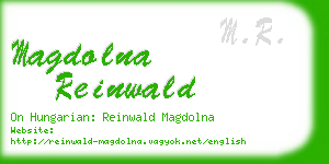 magdolna reinwald business card